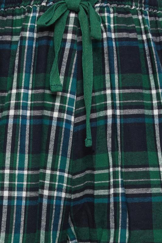 LIMITED COLLECTION Plus Size Green Tartan Check Pyjama Bottoms | Yours Clothing 5