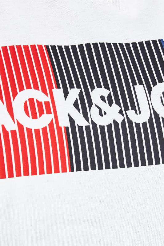 JACK & JONES White Logo Crew Neck T-Shirt | BadRhino 2