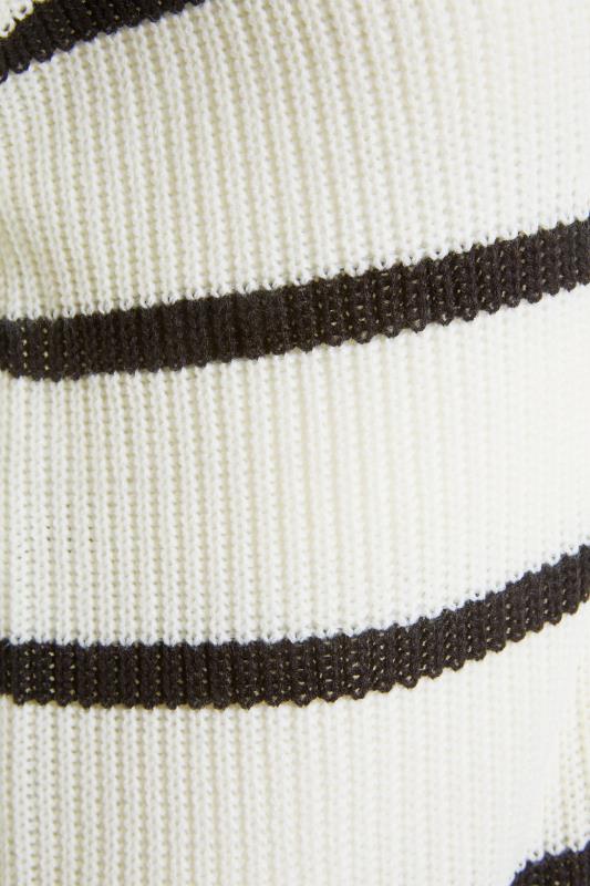 LTS Tall White Stripe Knitted Cardigan 5