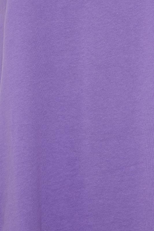 YOURS Plus Size Purple Cut Out T-Shirt | Yours Clothing 5