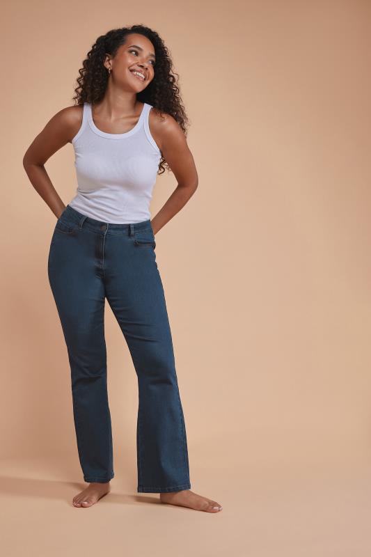  Tallas Grandes M&Co Indigo Blue Bootcut Jeans