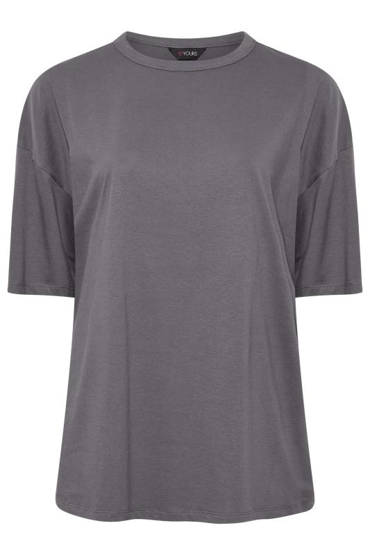 Plus Size Grey Oversized Boxy T-Shirt | Yours Clothing 6