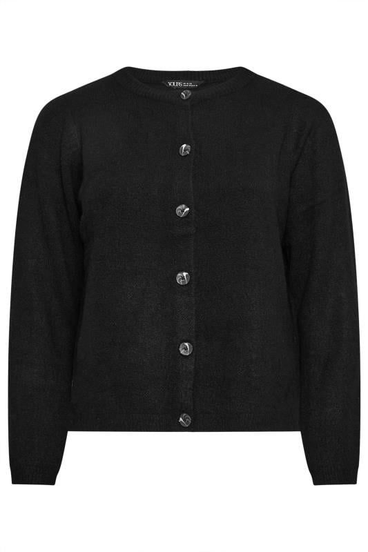 YOURS Plus Size Black Button Through Cardigan | Yours Clothing 6