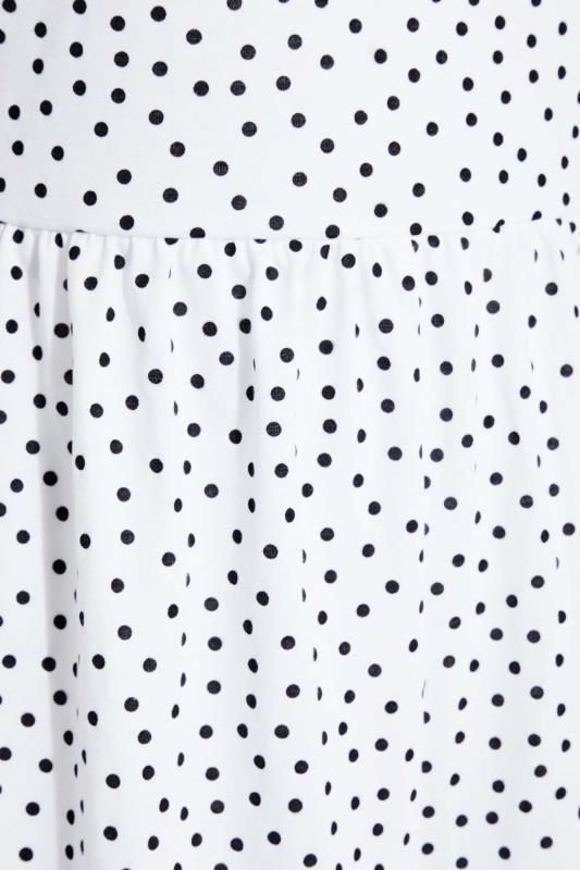 LIMITED COLLECTION Curve White & Black Polka Dot Playsuit 5
