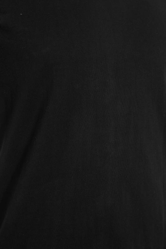 BADRHINO Big & Tall Black Basic Plain T-Shirt 4