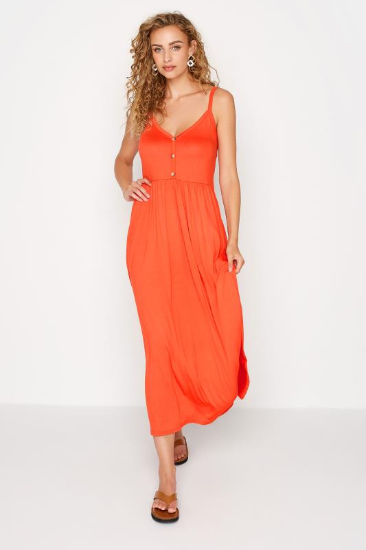 LTS Tall Women's Orange Strappy Sundress | Long Tall Sally 1