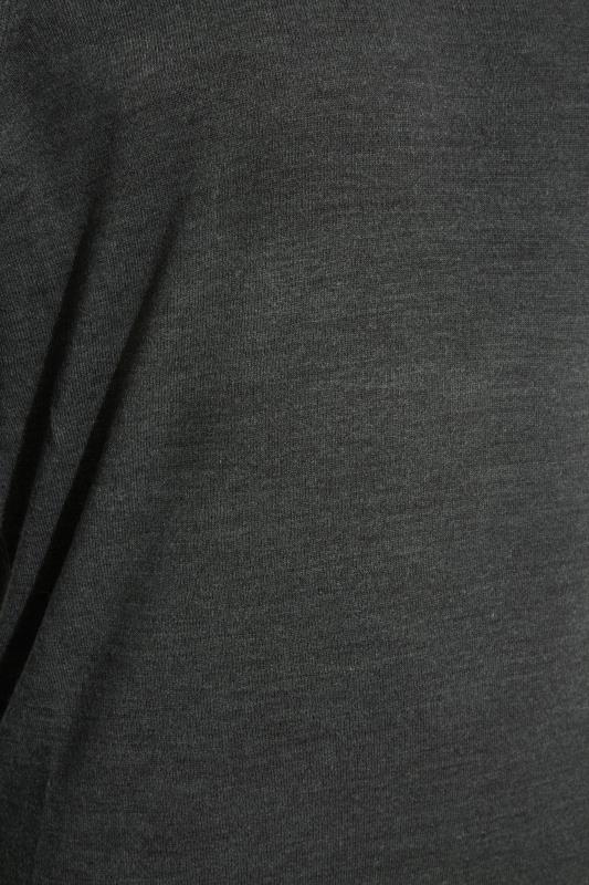 BadRhino Charcoal Grey Essential V-Neck Knitted Jumper | BadRhino 2