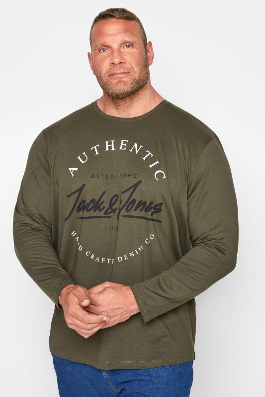 JACK & JONES Green Herro Long Sleeve T-Shirt_M.jpg