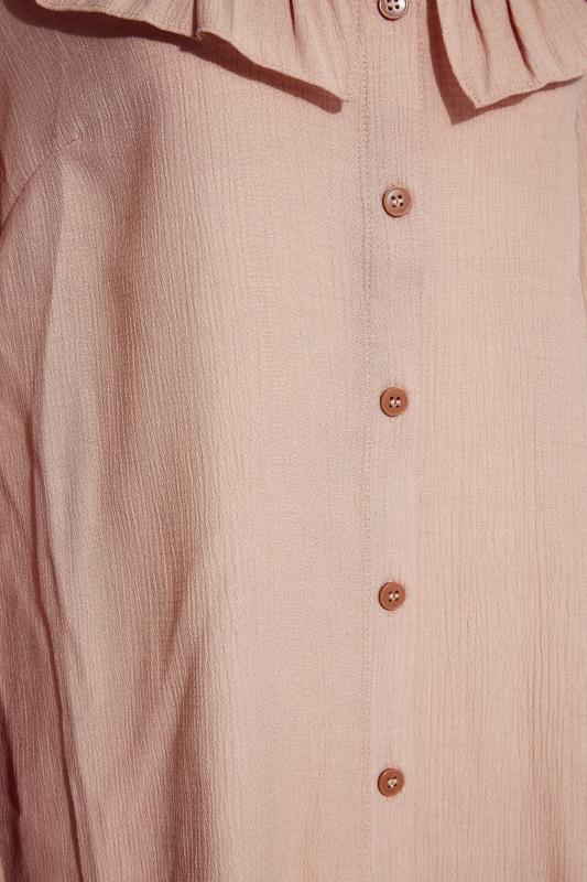 LTS Tall Pink Frill Button Through Blouse 7