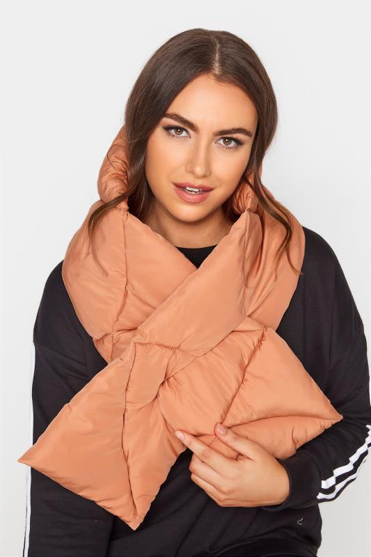 Pink Quilted Padded Scarf 2