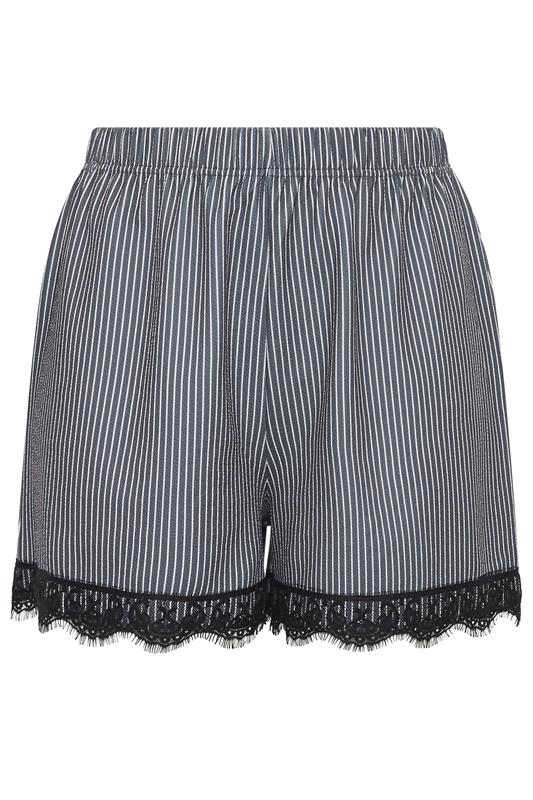 LIMITED COLLECTION Plus Size Grey Pinstripe Shorts | Yours Clothing 5