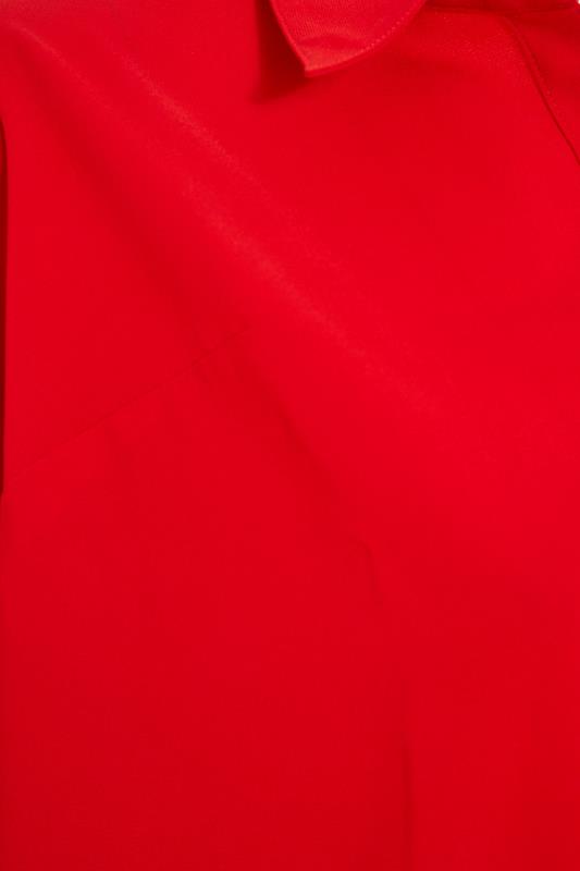 YOURS LONDON Red Split Hem Shirt_S.jpg