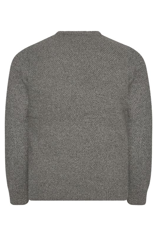 Big & Tall SUPERDRY Grey Knitted Jumper | BadRhino 2