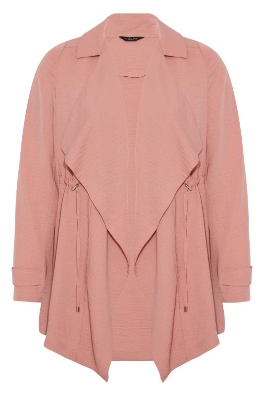 Plus Size Dusky Pink Waterfall Jacket | Yours Clothing 6
