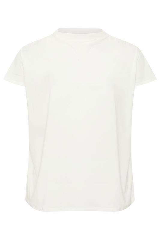 YOURS LONDON Plus Size White Pleated Shoulder Top | Yours Clothing 5