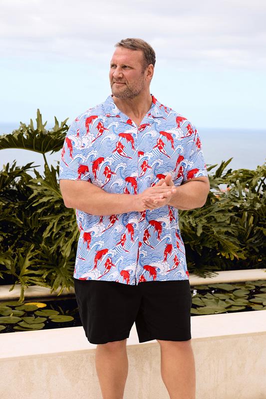  BadRhino Big & Tall Chemise à imprimé carpe koï