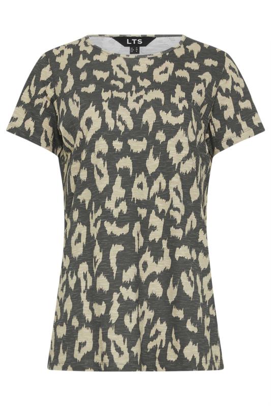 LTS Tall Womens Black Abstract Animal Print Cotton T-Shirt | Long Tall Sally 5