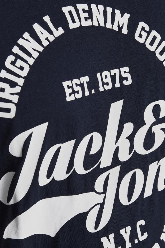 JACK & JONES Big & Tall Navy Blue Rafa T-Shirt 3