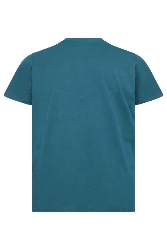 BadRhino Big & Tall Ocean Blue Plain T-Shirt 3