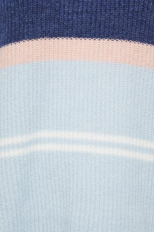 YOURS LUXURY Plus Size Blue Stripe Longline Jumper | Yours Clothing 6