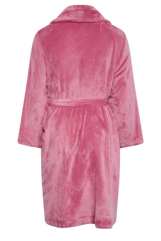 YOURS Plus Size Pink Essential Shawl Dressing Gown | Yours Clothing  7