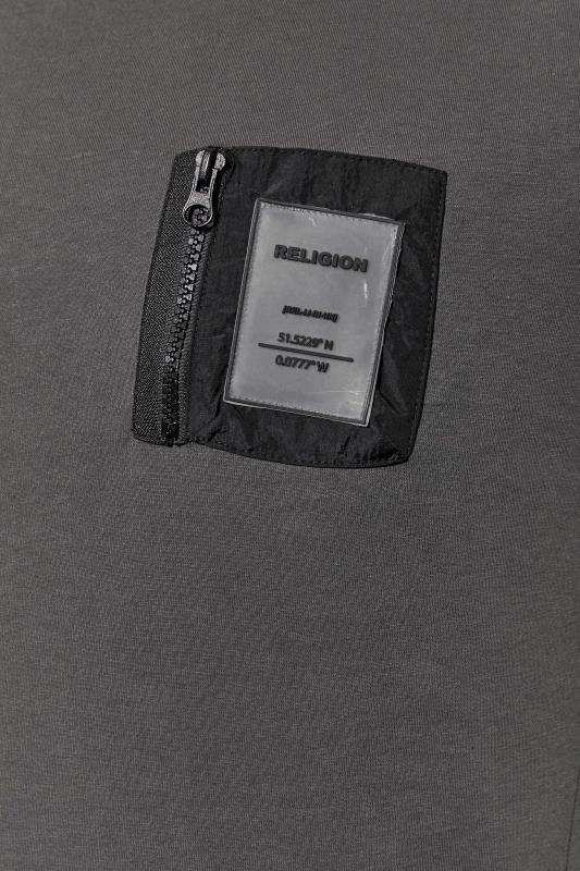 RELIGION Big & Tall Grey Slider T-Shirt | BadRhino 2