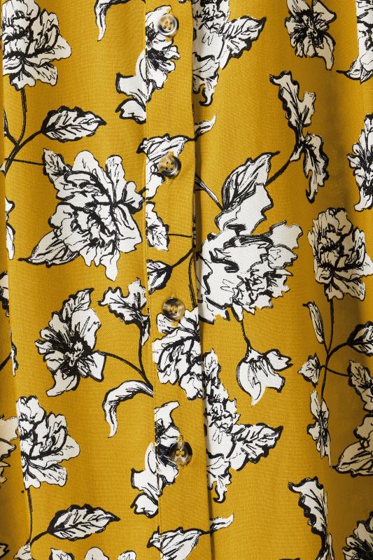EVANS Plus Size Yellow Floral Print Tunic | Evans 8