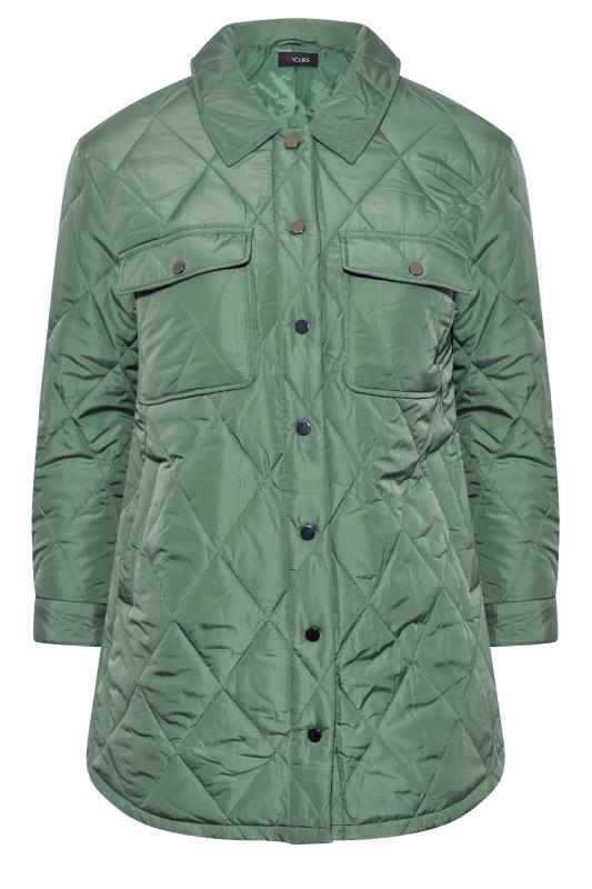 Curve Green Lightweight Diamond Quilted Jacket 6
