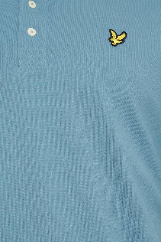 LYLE & SCOTT Big & Tall Mid Blue Logo Polo Shirt | BadRhino 2