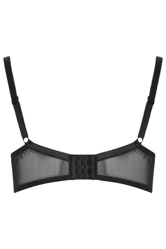 YOURS Plus Size Black Lace Padded Plunge Bra | Yours Clothing  6