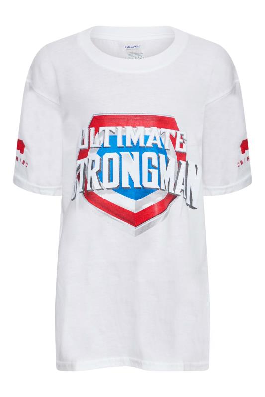  Grande Taille BadRhino Girls White Ultimate Strongman T-Shirt