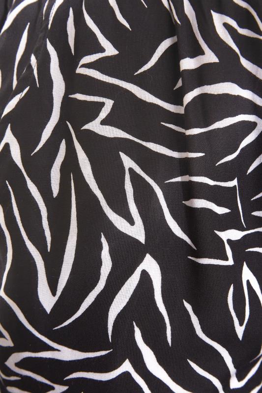 Curve Black Zebra Print Straight Leg Joggers 4