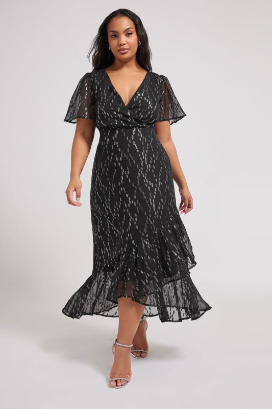 YOURS LONDON Plus Size Black Butterfly Print Maxi Dress Yours Clothing YOURS LONDON Plus Size Black Butterfly Print Maxi Dress Yours Clothing