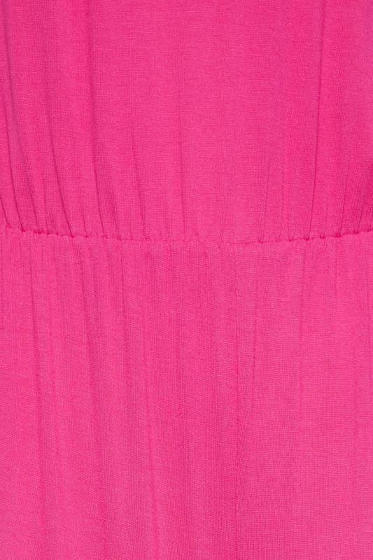 LTS Tall Hot Pink Frill Bandeau Jumpsuit | Long Tall Sally 5