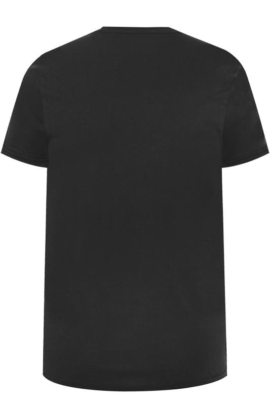 ALPHA INDUSTRIES Big & Tall Black Basic Logo T-Shirt 3