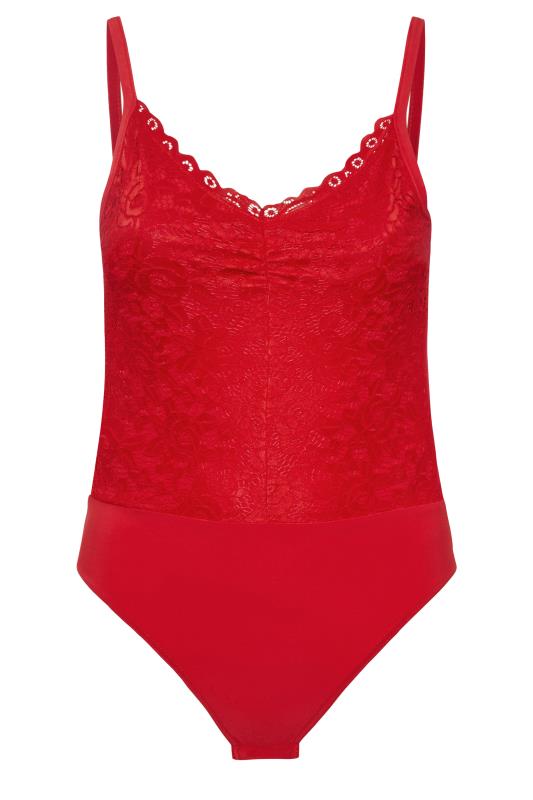 Plus Size LIMITED COLLECTION Red Lace Bodysuit | Yours Clothing 6