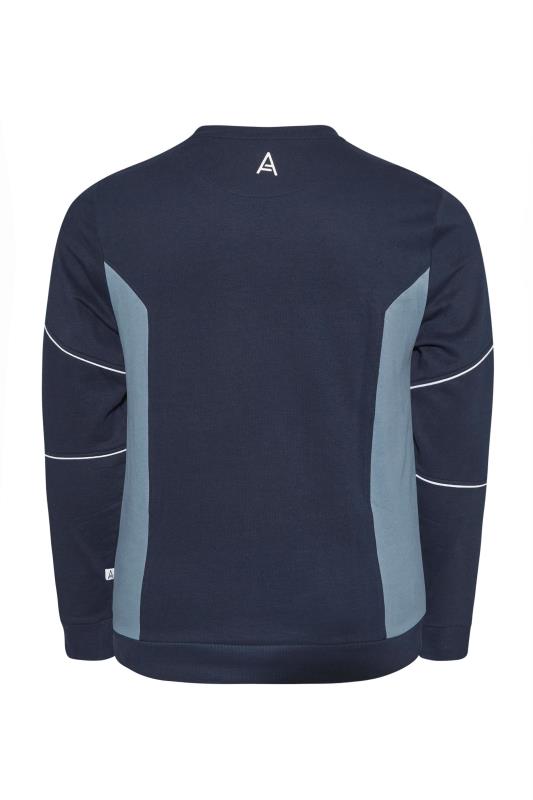 STUDIO A Big & Tall Navy Blue Pocket Sweatshirt 5