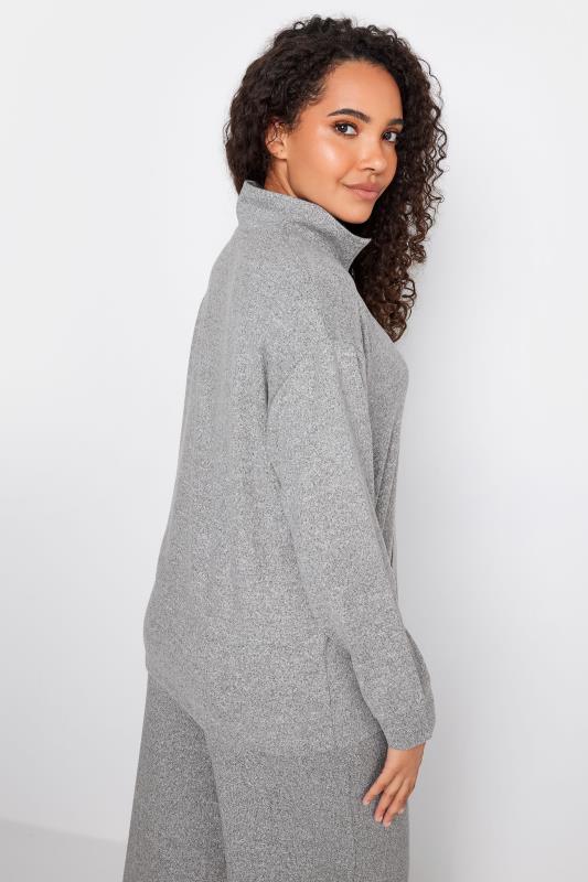 M&Co Grey Soft Touch Zip Lounge Top | M&Co 4