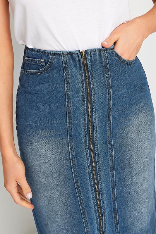 LTS Tall Blue Full Zip Denim Skirt | Long Tall Sally 5