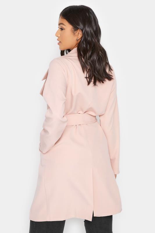 Petite Blush Pink Midi Duster Coat | PixieGirl 4