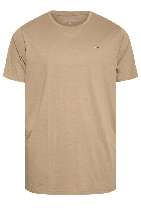 BadRhino Big & Tall Tan Brown Plain T-Shirt 3