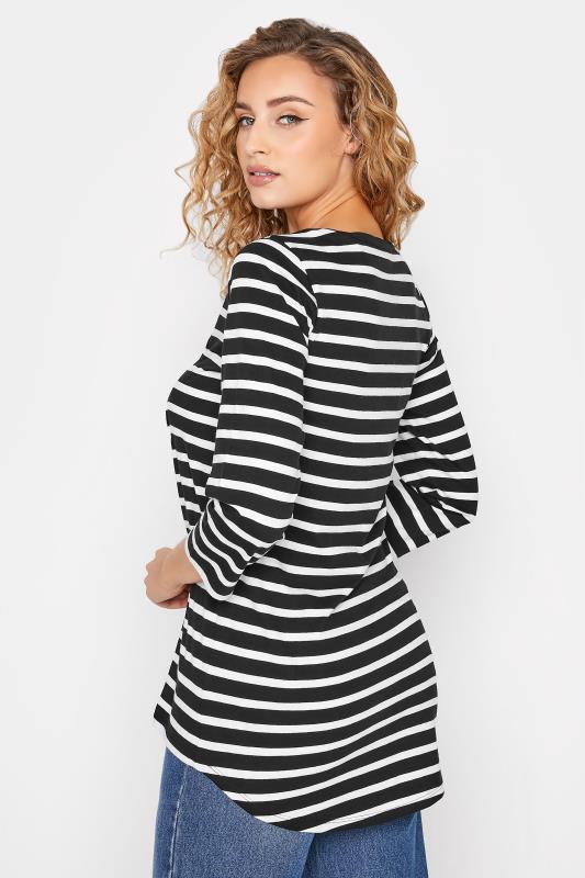 LTS MADE FOR GOOD Tall Black Stripe Henley Top 3