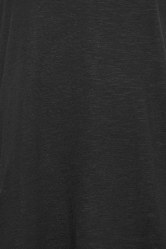 M&Co Black V-Neck Long Sleeve Cotton Blend T-Shirt | M&Co 5