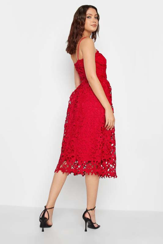 LTS Tall Women's Red Lace Midi Dress | Long Tall Sally 4