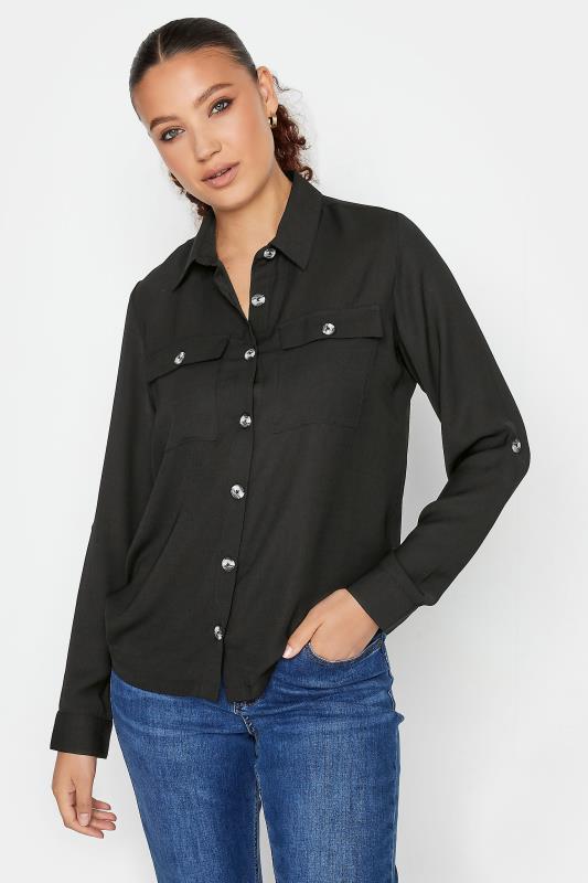 LTS Tall Black Long Sleeve Utility Shirt | Long Tall Sally 2