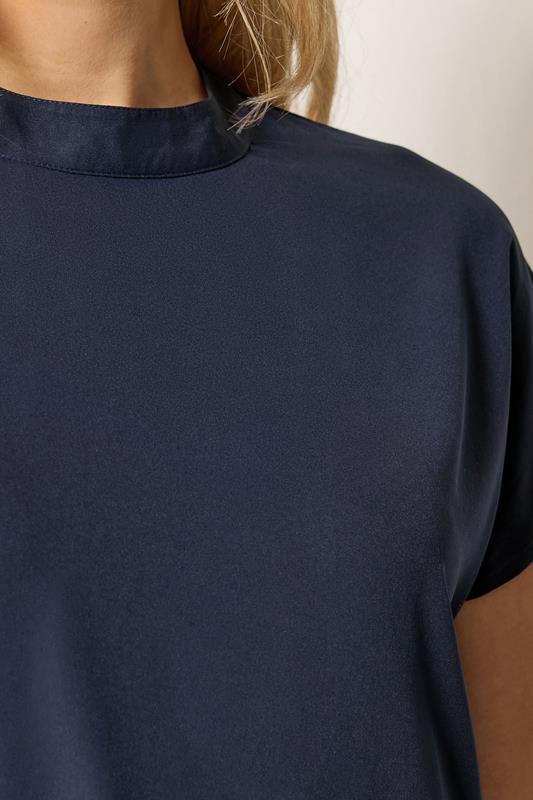 LTS Tall Navy Blue Grown-On Sleeve Top | Long Tall Sally 4