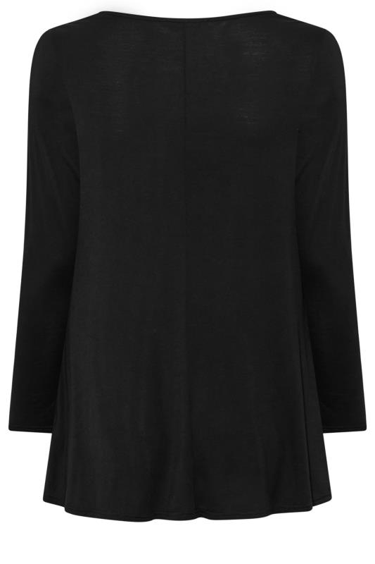 LIMITED COLLECTION Plus Size Black Twist Cut Out Top | Yours Clothing 7