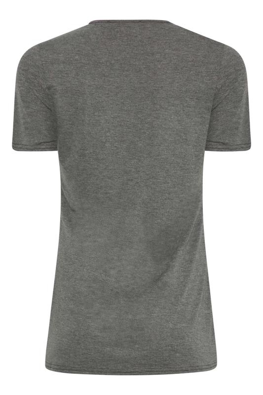 LTS Tall Grey Rose 'Romance' Slogan T-Shirt 7