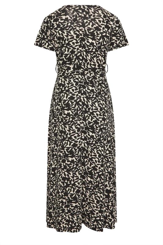 YOURS Plus Size Black Floral Print Wrap Maxi Dress | Yours Clothing 7