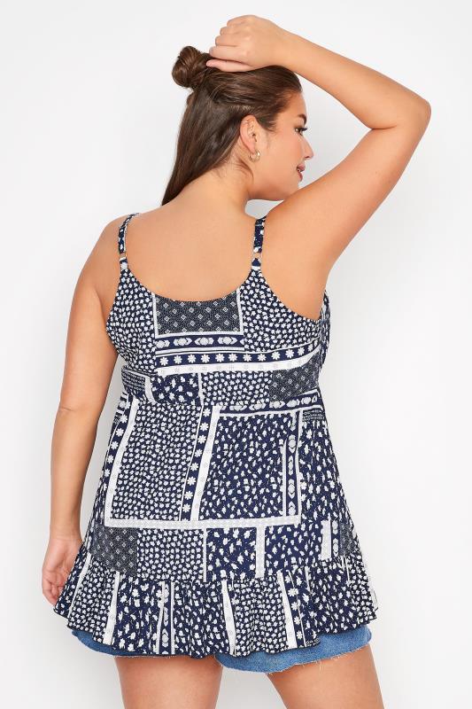 LIMITED COLLECTION Curve Navy Blue Paisley Print Wrap Cami Top_C.jpg